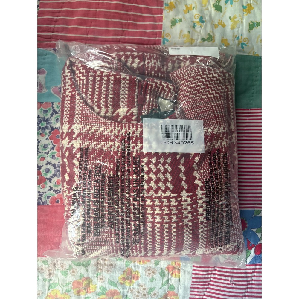 NEW Tuckernuck Kennedy Dress Cranberry Houndstooth Check Red XXXL NWT - Picture 4 of 6
